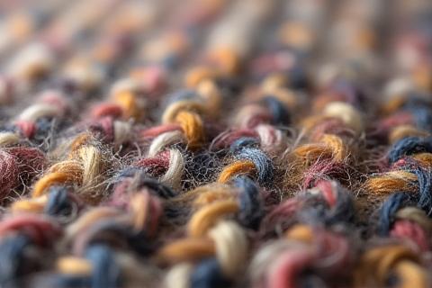 Textured tweed fabric sample